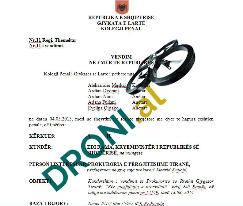 Gjykata e Lartë urdhëron hetimin e Edi Ramës nën akuzën “Përdorimi me keqdashje i thirrjeve telefonike”