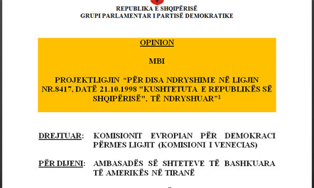 PD: Ndryshimet kushtetuese bëhen në fshehtësi