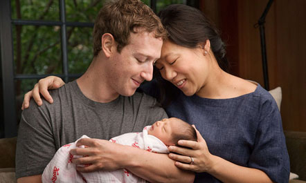 Zuckerberg bëhet baba, vendos të dhurojë 99% të aksioneve të Facebook-ut