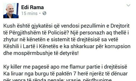 Rama i mban “ison” Tahirit, sulmon gjykatësin që pezulloi “të ndershmin” Çako