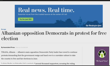 Edhe mediat amerikane raportojnë protestën e opozitës