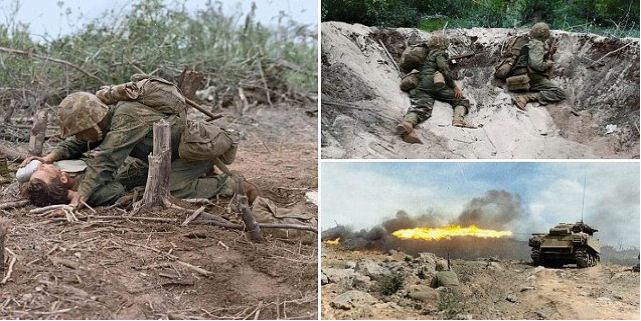 FOTO GALERI/ Tmerri i Luftës së Dytë Botërore “rikthehet” nga disa fotografi me ngjyra