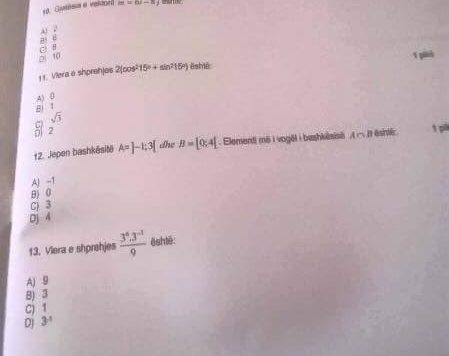 SKANDAL ME PROVIMIN E MATEMATIKES, PUBLIKOHET EDHE VARIANTI B