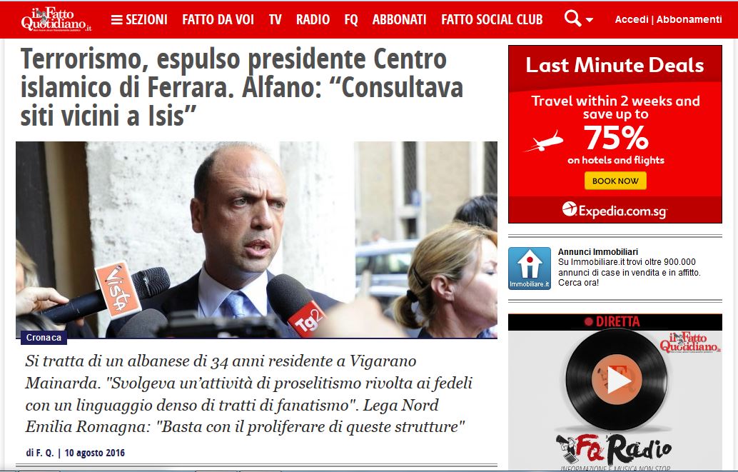 EMRI/ Itali, bënte propagandë pro ISIS, dëbohet sipërmarrësi shqiptar