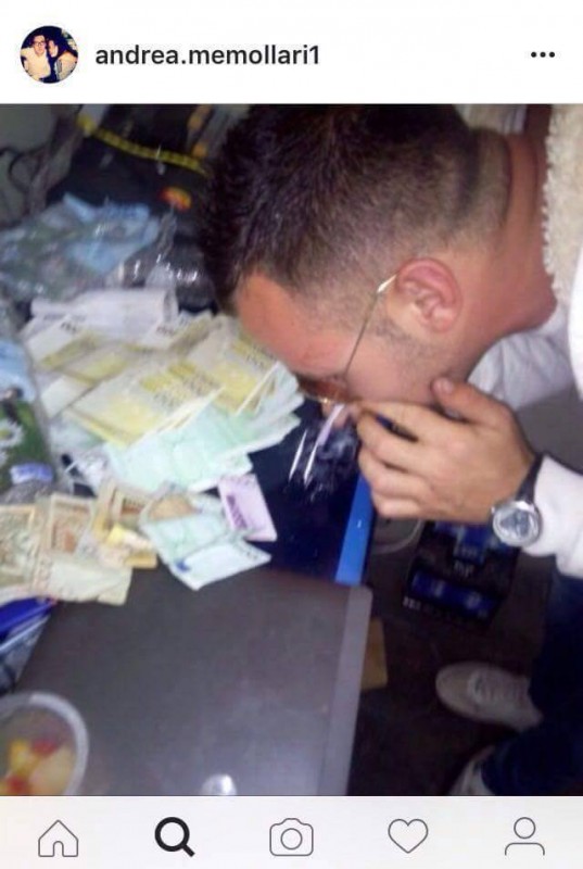 Andrea Memollari, përdorues i drogës