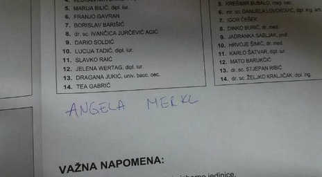 FOTO/ Në zgjedhjet e Kroacisë votohet për Angela Merkel dhe Kim Jong