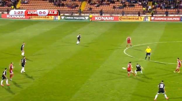 ARMENI – SHQIPËRI 0 – 3 / Kuqezinjtë 14 minuta larg finaleve të Europianit “Francë 2016”