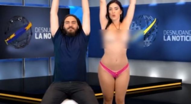 VIDEO/ Gazetarja zhvishet nudo gjatë transmetimit të drejtpërdrejtë