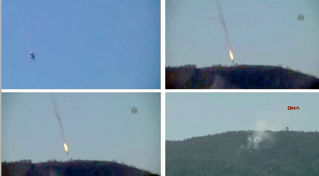 VIDEO/ Turqia rrëzon një avion ushtarak rus në kufi me Sirinë, shpëtojnë dy pilotët