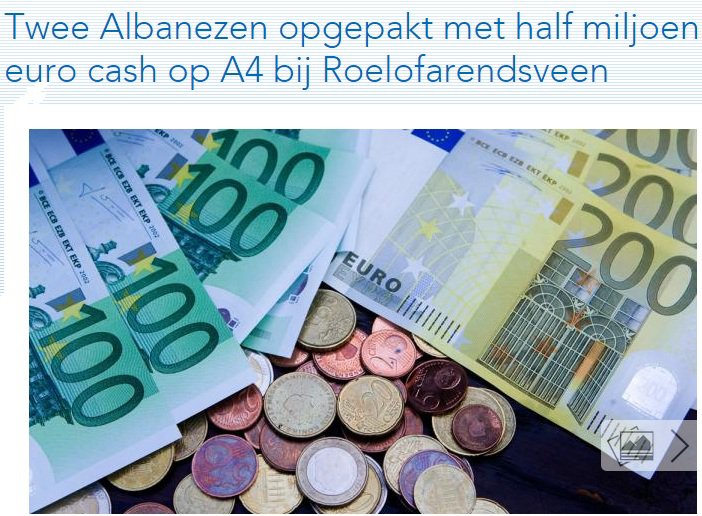 Belgjikë, arrestohen dy shqiptarë shëtisnin me gjysmë milion euro në makinë