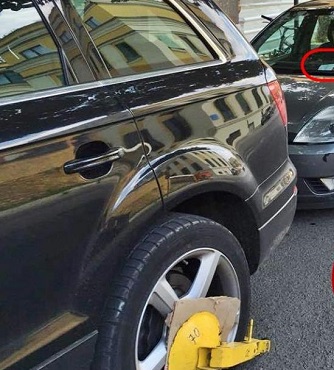 Arrestimi i rrallë, vodhi bllokuesin e bashkisë në gomën e makinës së vet