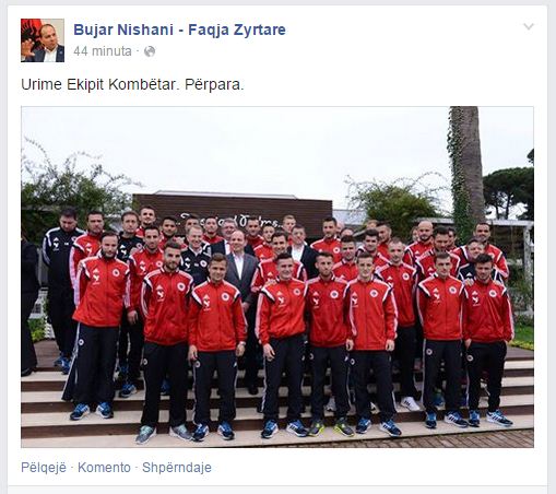 Politika: Urime Ekipit Kombëtar. Përpara!