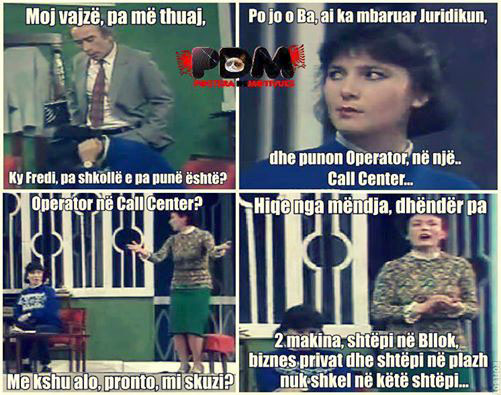 HUMOR I ZI/ Të rinjtë ironizojnë me vetveten: Mbaro shkollë dhe puno në Call Center