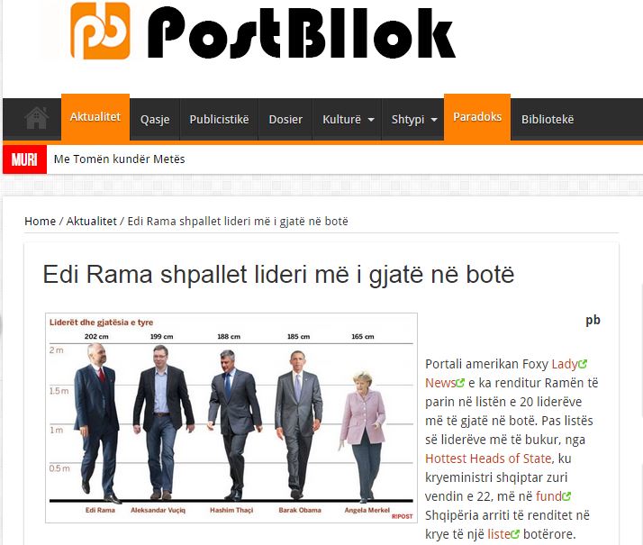 Shkrimi për Ramën “lideri me i gjatë në botë”, shakaja që u mor dhe u shit si e vërtetë nga mediat