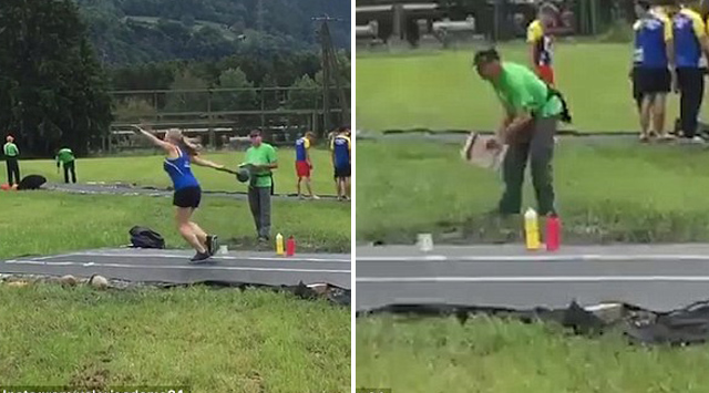 VIDEO/ Kur hedhja e çekiçit nuk shkon siç duhet…