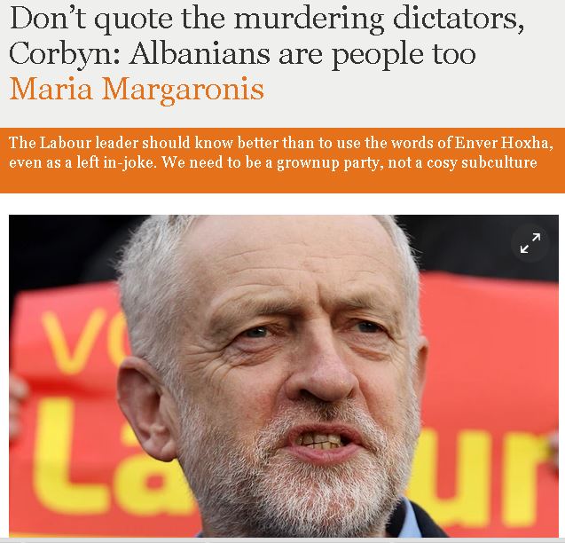 Lideri laburist Jeremy Corbin citon Enver Hoxhën, mediat britanike e masakrojnë