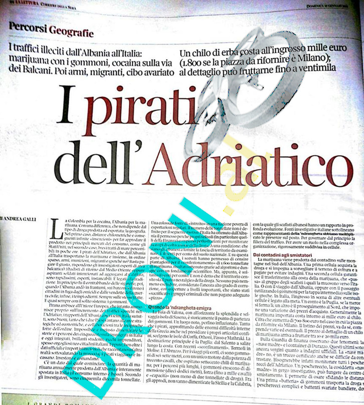 CORRIERE DELLA SERA/ “Piratët e Adriatikut” trafik marijuane me gomone nga Shqipëria drejt Italisë