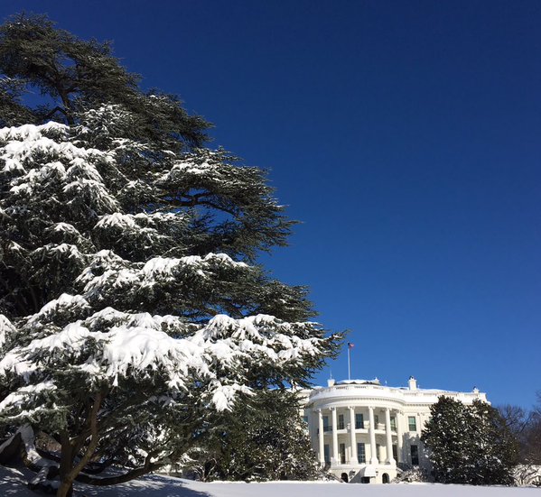 FOTO/ Ja si duket Shtëpia e Bardhë e mbuluar nga bora