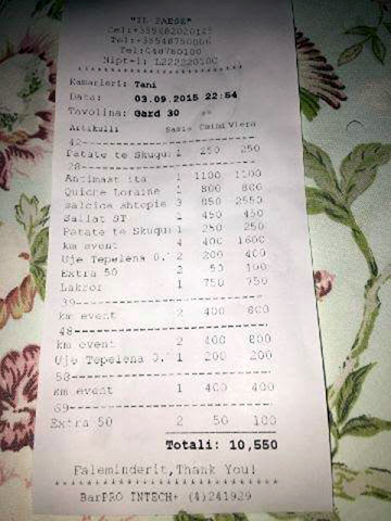 FOTO LAJM/ Te lokali Dash Pezës nuk japin kupon tatimor