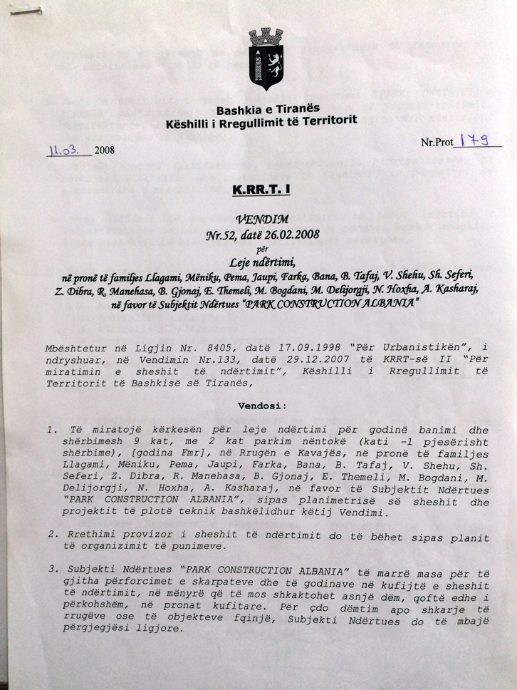 DOKUMENTET/ Zbulohen lejet e ndërtimit të firmosura nga Edi Rama për Mihal Delijorgjin