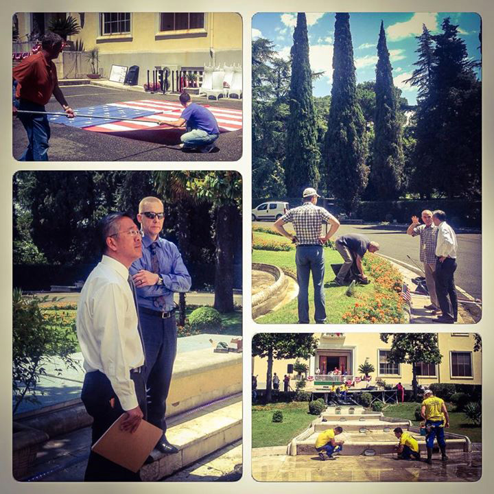 FOTO LAJM/ Festa e Pavarësisë së SHBA, sonte te Pallati i Mbretit shqiptar