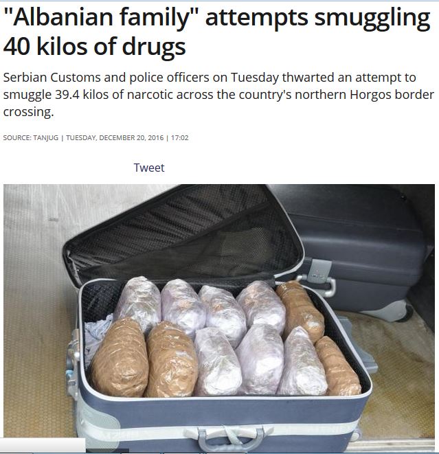 FOTO/ Serbi, kapen 40 kg heroinë, 3 shqiptarë në pranga