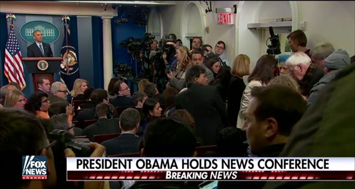 VIDEO/ Gazetares i bie të fikët në konferencën e Presidentit Obamës