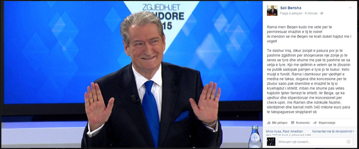 SALI BERISHA/ Edi Rama me Ilir Beqjan në krah për tu dukur hajdut më i vogël