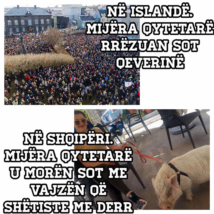 FOTO HUMOR/ Dallimi, çfarë ndodhi sot në Islandë dhe çfarë ndodhi në Shqipëri…!