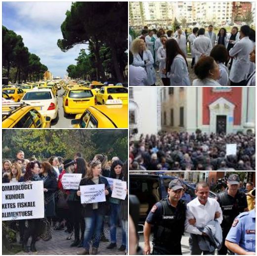 FOTO LAJM/ Të gjithë në protestë edhe në PS…, ndërsa kriminelët në Kuvend