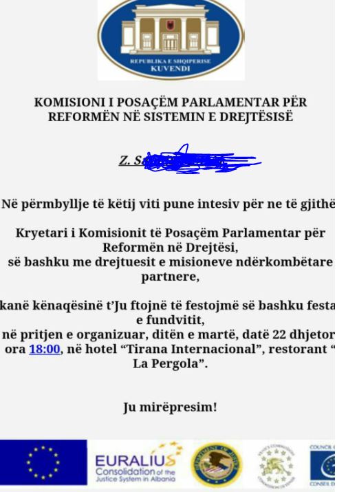 FOTOLAJM/ Komisioni i Fatmir Xhafës, festë të madhe për vitin e ri