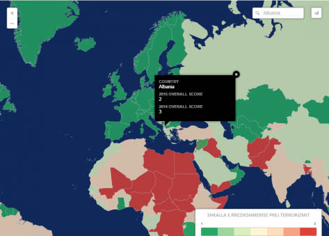 HARTA/ Kërcënimi nga ISIS, Shqipëria më pak e rrezikuar se një vit më parë