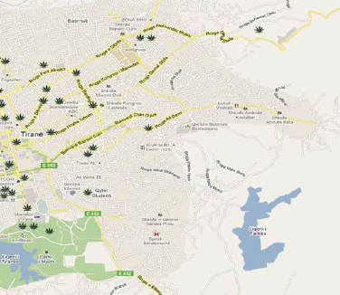 Ja 74 pikat e “nxehta” ku tregtohet droga në Tiranë