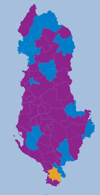 Harta politike e votimeve, ku shtrihet e djathta dhe e majta