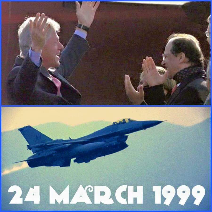 FOTO HISTORIKE/ Deputetja e PD përkujton 17-vjetorin e sulmeve të NATO-s mbi Serbi…