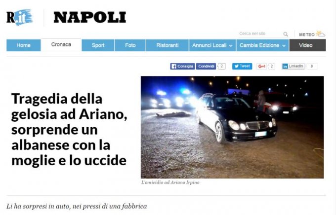 Italiani vret shqiptarin nga xhelozia