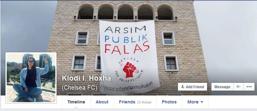 Vajza e protestës Klodi Hoxha: As indiferentët nuk duan të jenë indiferentë