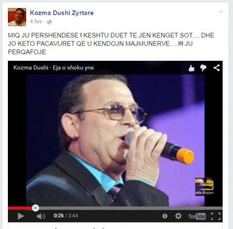 Kozma Dushi kritikon Getoar Selimin: Pacavure që u këndon majmunërve