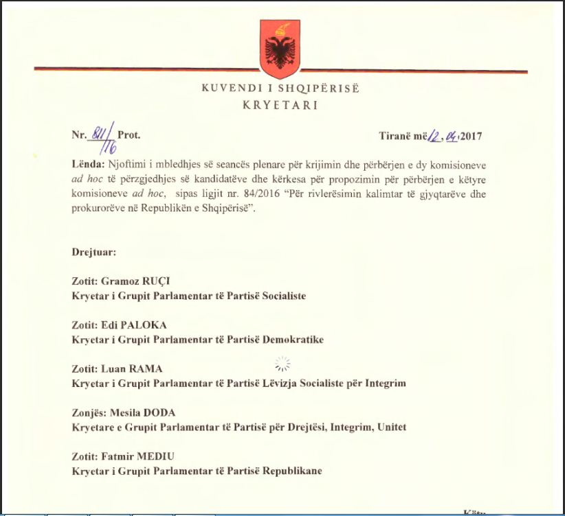 VETTING-u/ Komisionet ad hoc, Ilir Meta thërret Kuvendin sërish në seancë të jashtëzakonshme më 18 prill