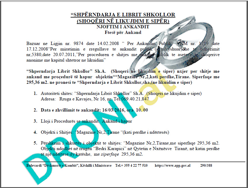 DOKUMENTET & ÇMIMI/ Qeveria nxjerr në shitje “Shpërndarjen e Librit Shkollor” me një çmim qesharak