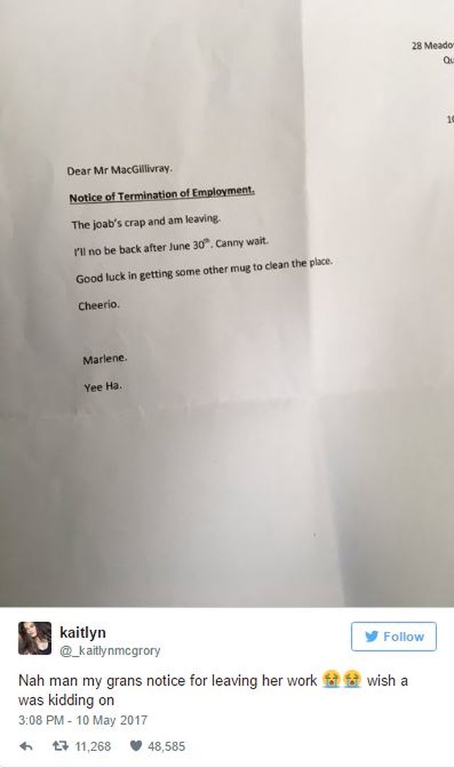 Kjo është letra e dorëheqjes më “cool” në historinë e njerëzimit