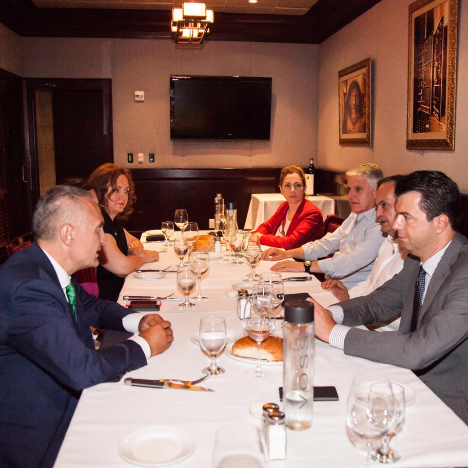 FOTO GALERI/ Lulzim Basha dhe Ilir Meta, drekë pune me Knut Fleckenstein në SHBA