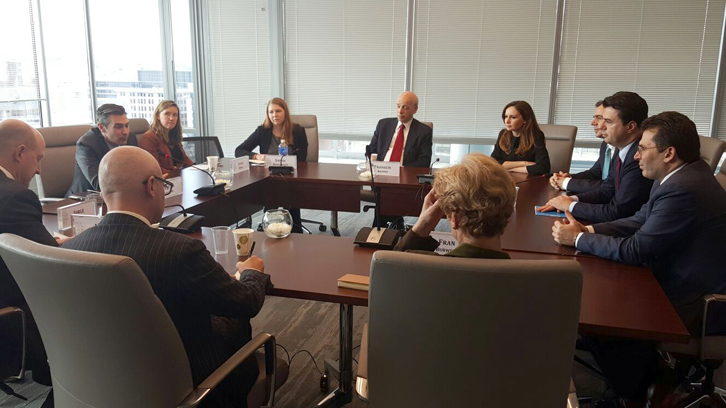 FOTO/ Basha takime në SHBA: Në Shqipëri standardet demokratike janë kthyer pas