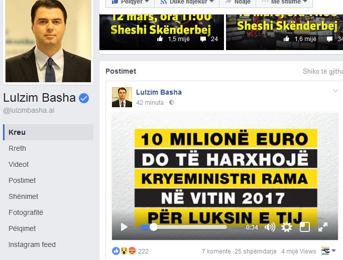 “Rama do të harxhojë 10 milionë Euro për luksin e tij, sallë masazhi në kryeministri”