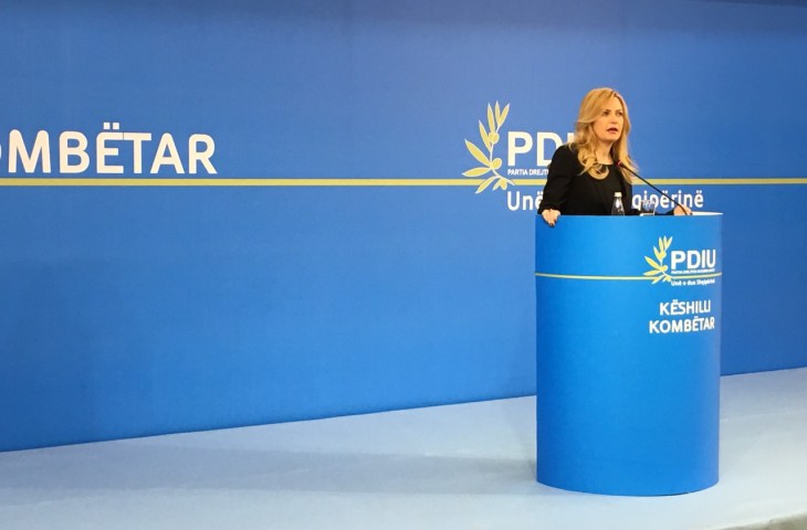 Mesila Doda, edhe zyrtarisht tek PDIU, fjalim në Këshillin Kombëtar
