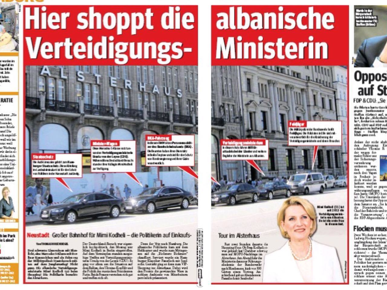 Media gjermane: Mimi Kodheli, shopping në supermarketin luksoz