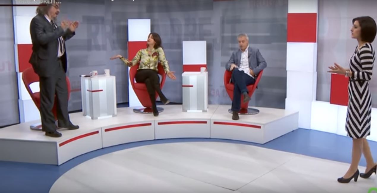 VIDEO/ Sherr në emision, gjuha shqipe mërzit maqedonasin, moderatorja shqiptare e largon nga emisioni
