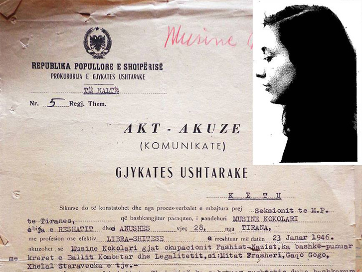 VITI 1946/ Fotoja e Musine Kokalarit në hetuesi dhe akuzat kundër saj