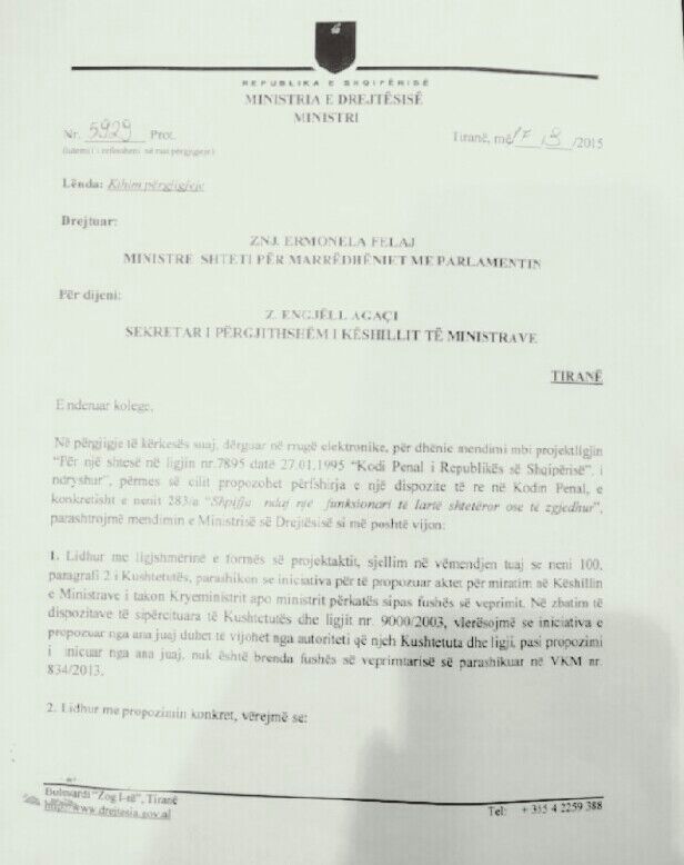 FAKSIMILE/Nasip Naco kundërshtoi propozimin e Ramës. Ja letra e shtatorit