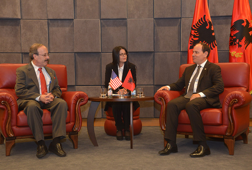 Presidenti Nishani takim me kongresmenin amerikan, Eliot Engel